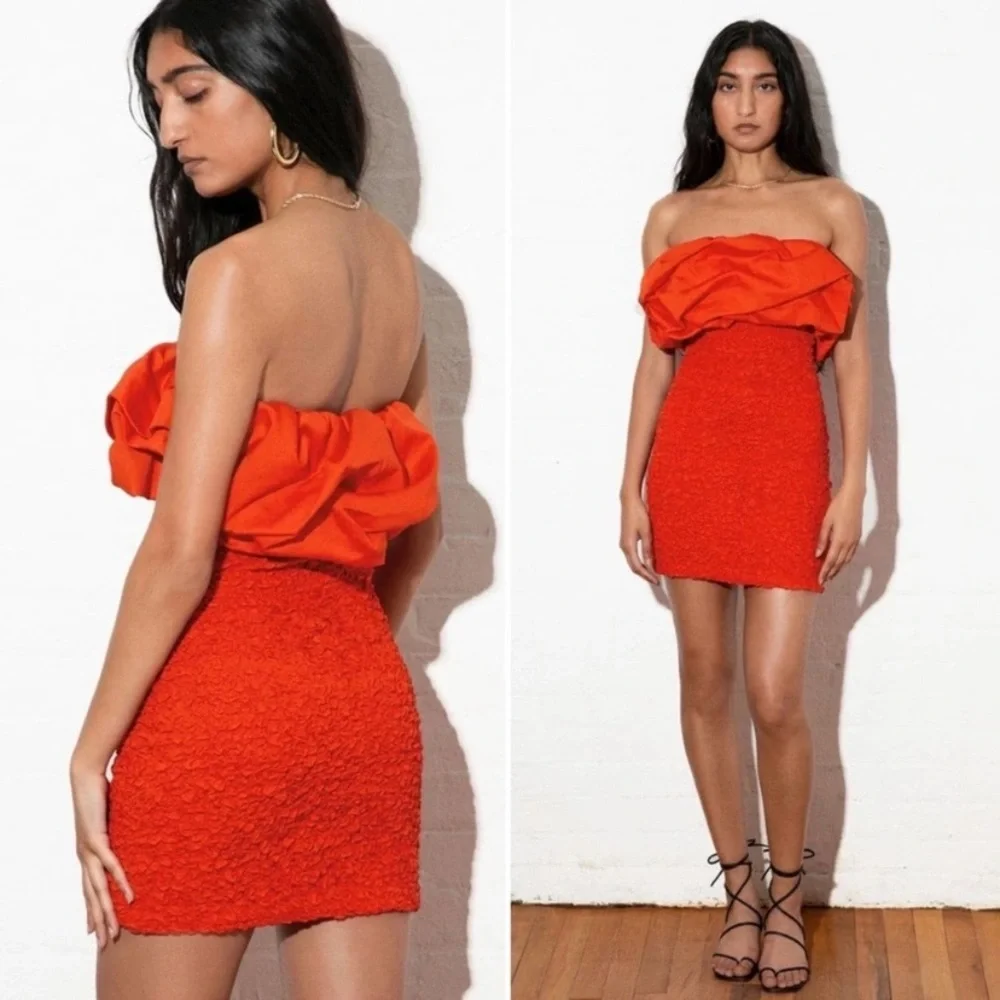 Mara Hoffman Popcorn Mini Dress Strapless cotton bodycon Kenza Medium - Picture 6 of 12